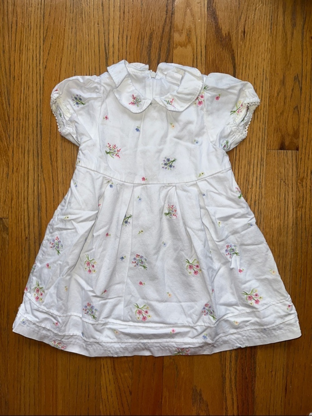 2000 Gymboree White Dress with Floral Accents